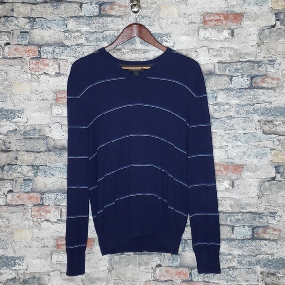 Banana Republic Other - BANANA REPUBLIC Men's Blue Silk Cashmere Blend Crew Neck Sweater Size Large